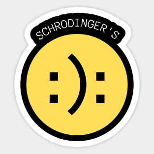 schrodingers smiley Sticker